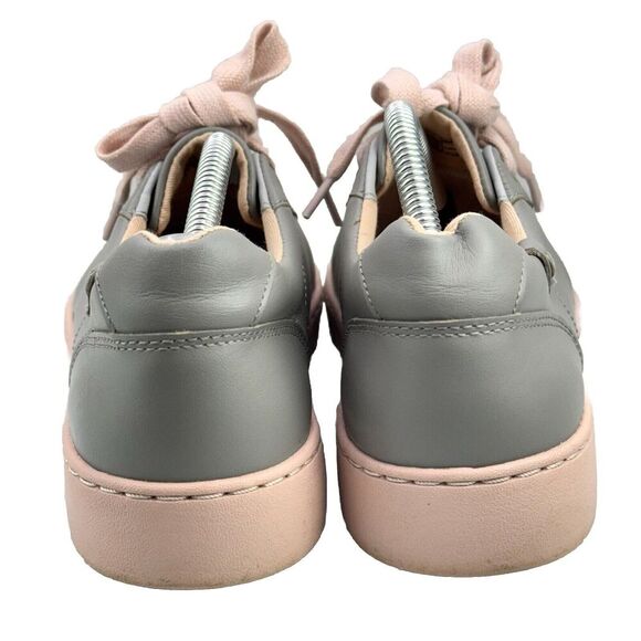 Vionic Sneakers Womens Sz 7 Gray Pink Mable Pro Leather Lace-up Slip Resistant - Picture 8 of 12
